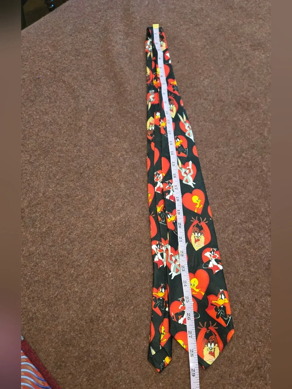 1997 Looney Tunes Novelty Necktie Valentines Love Gift Cartoon 90s Tweety